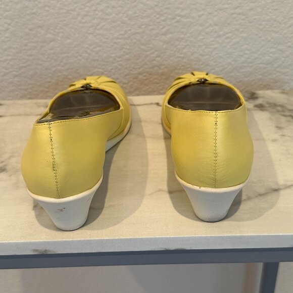BC Footwear Yellow Leather Forever Young Wedges - Picture 4 of 5